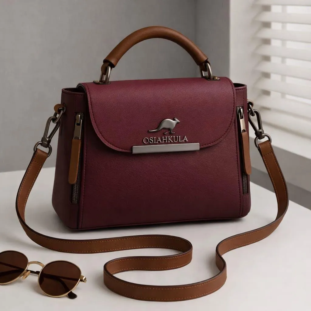 Women's Leather Plain Hand Bag